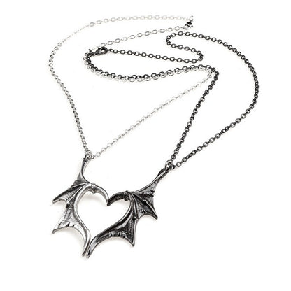 Shadowed Affection - The Nevermore Gothic Pendant Necklace Earrings Set