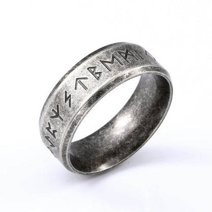 Skuld - The Nevermore Norse Vikings Rune Ring for Men 316L Stainless Steel