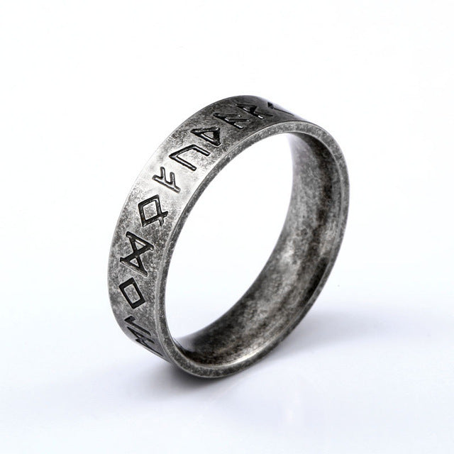 Skuld - The Nevermore Norse Vikings Rune Ring for Men 316L Stainless Steel