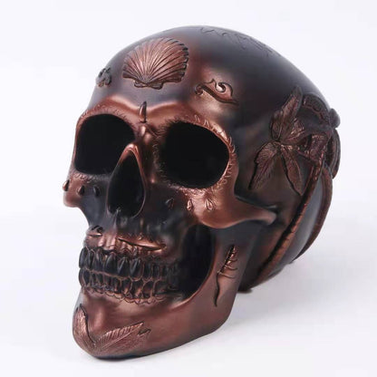 Skull Piggy Bank - The Nevermore Gothic Home Decor Resin Handicraft Ornament