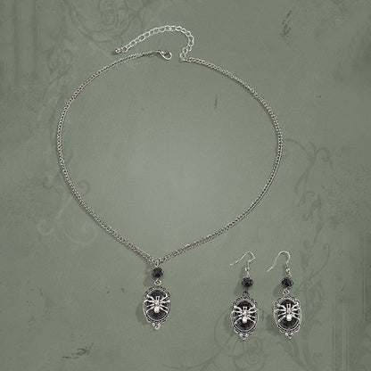 Spider Set - The Nevemore Gothic Pendant & Earrings