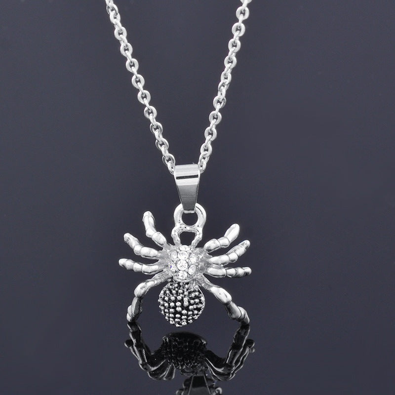 Spider with Rhinestones - The Nevermore Pendant