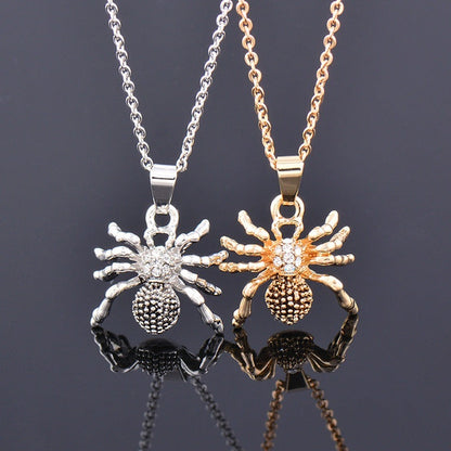 Spider with Rhinestones - The Nevermore Pendant