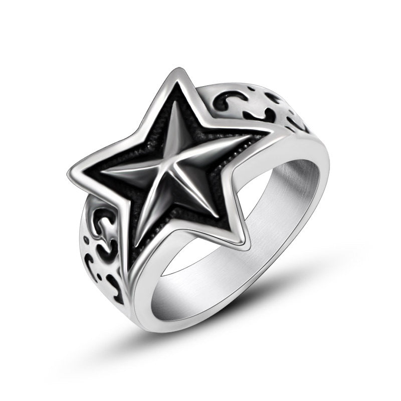 Star - The Nevermore Rings Titanium Steel