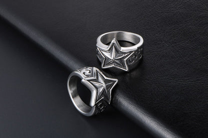 Star - The Nevermore Rings Titanium Steel