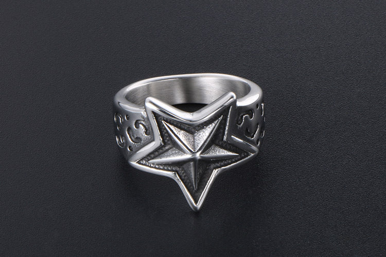 Star - The Nevermore Rings Titanium Steel