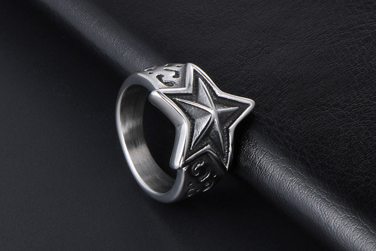 Star - The Nevermore Rings Titanium Steel