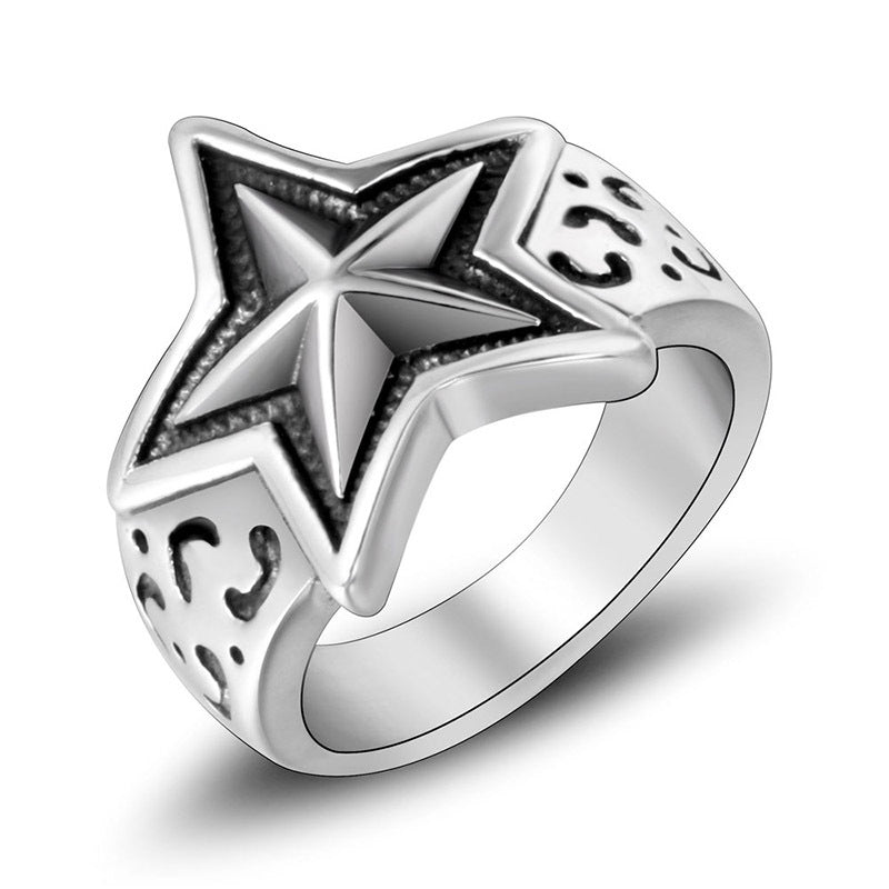 Star - The Nevermore Rings Titanium Steel