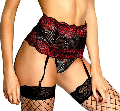 Starlight - The Nevermore Erotic Lingerie Three-point Abdominal Tightening Suspenders Underwear