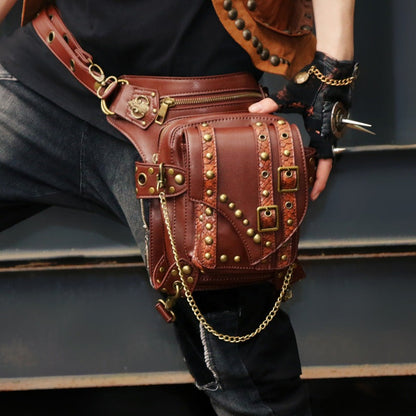 Steampunk Aviator Duffel - The Nevermore Steampunk chain bag