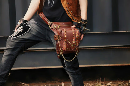 Steampunk Aviator Duffel - The Nevermore Steampunk chain bag