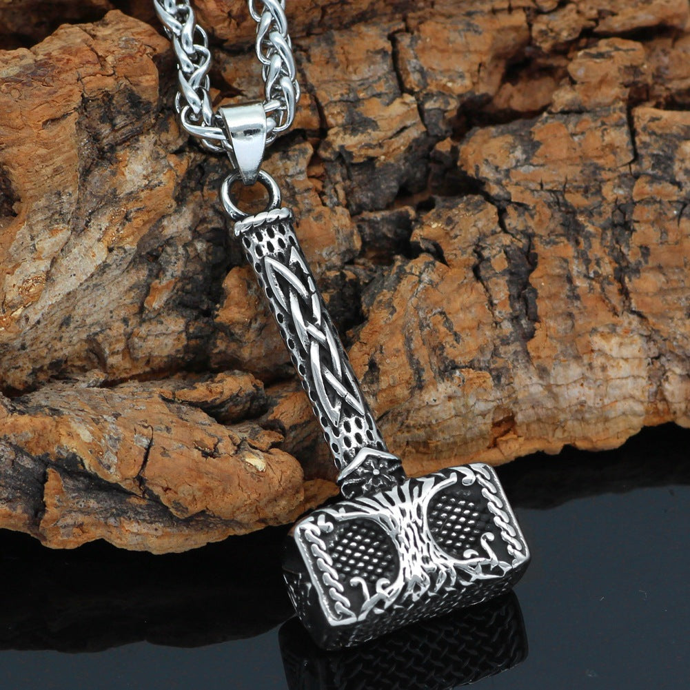 Stormforge Maul - The Nevermore Gothic Viking Norse Stainless Steel Pendant Necklace