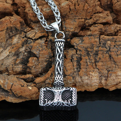 Stormforge Maul - The Nevermore Gothic Viking Norse Stainless Steel Pendant Necklace