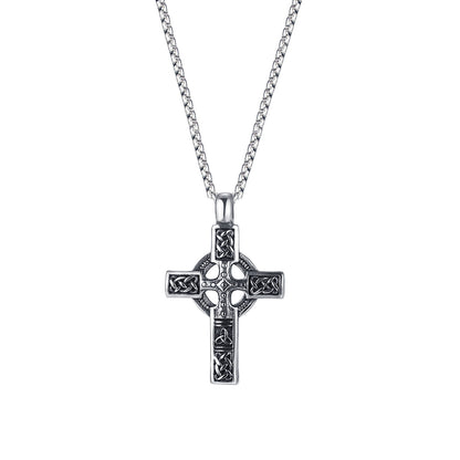 Stygian Symphony - The Nevermore Titanium Steel Men's Cross