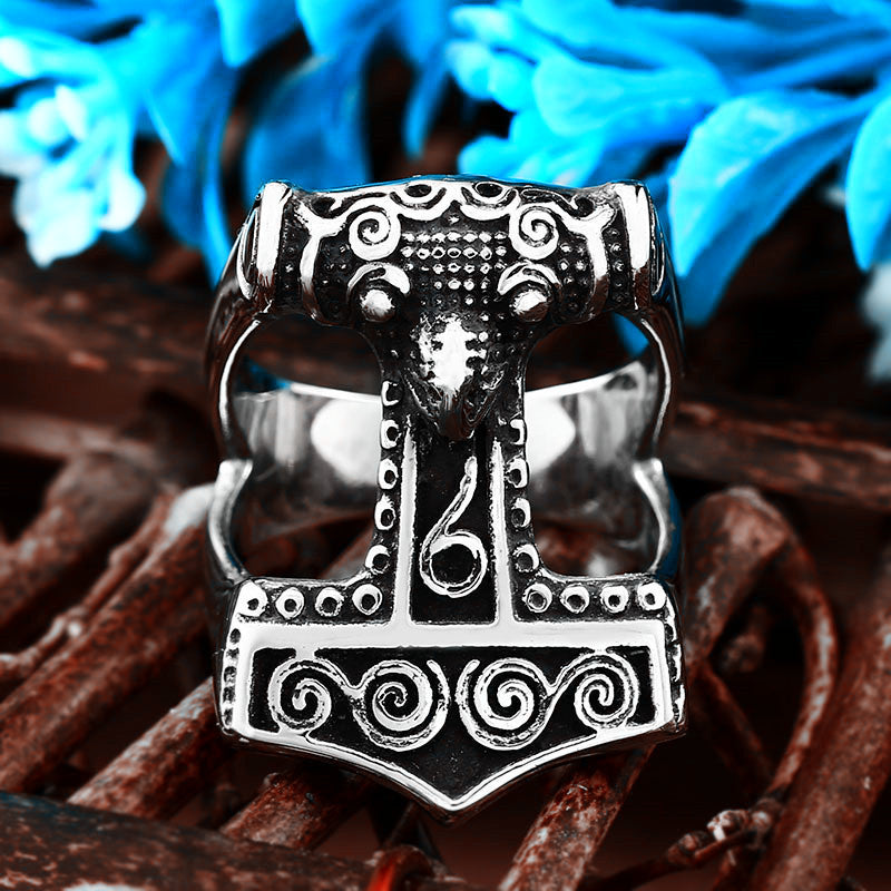 Sven Thor's Hammer - The Nevermore Norse Vikings Ring for Men