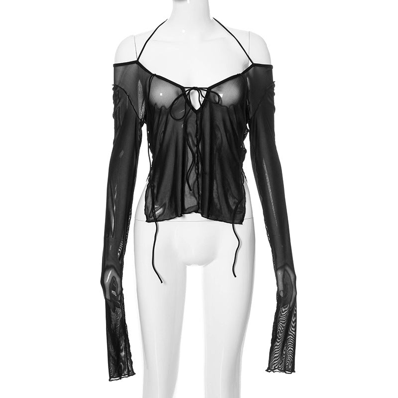 Tania Ross - The Nevermore Gothic Tank See-through Long-sleeved Top