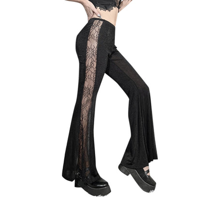 Thalia Ephemera - The Nevermore Gothic Pants for Women Lace Cutout