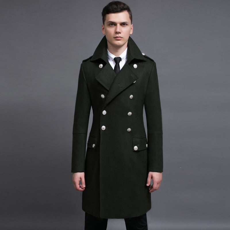 The Nevermore Coats for Men - Double-row Retro Woolen Coat Man