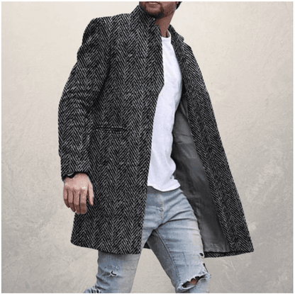 The Nevermore Coats for Men - Herringbone collared windbreaker