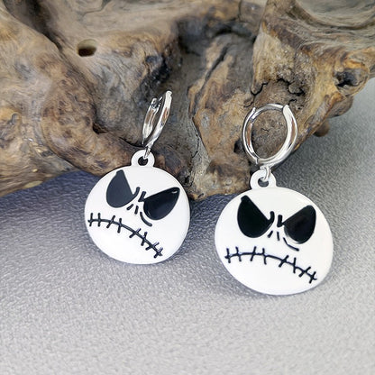 The Nevermore Gothic Earrings - Halloween Funny Earrings Female Personality Ghost Pumpkin Bat Cartoon Jewelry