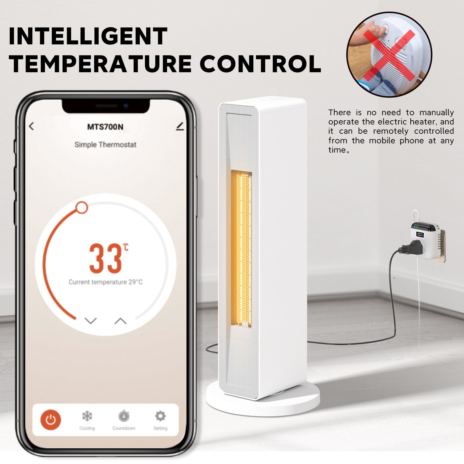 The Nevermore Smart Gadgets - Thermostatic Smart Socket Remote Control Voice Control