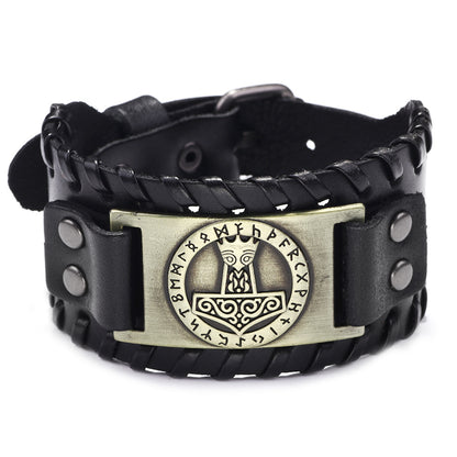 Thorgils Thor's Hammer - The Nevermore Gothic Bracelet Leather