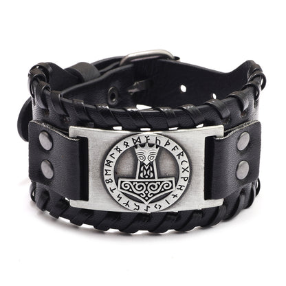 Thorgils Thor's Hammer - The Nevermore Gothic Bracelet Leather