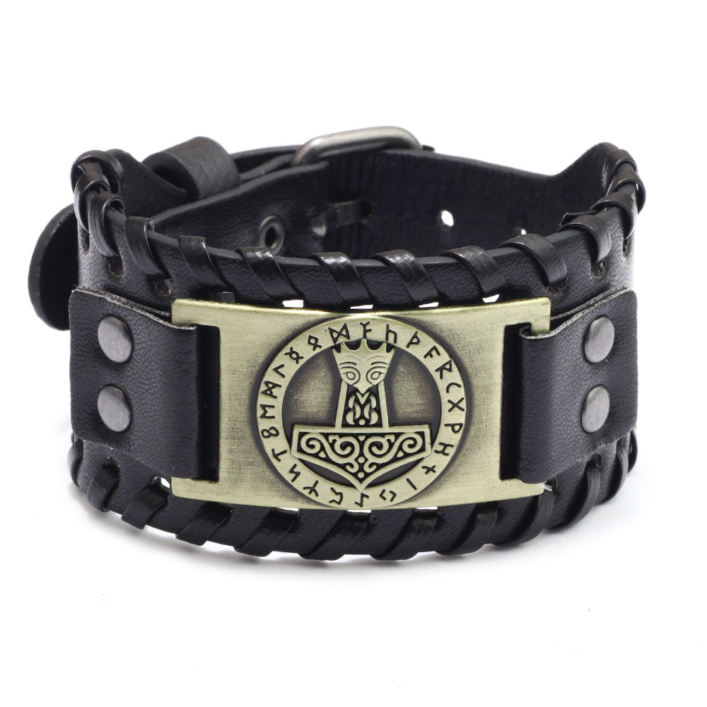 Thorgils Thor's Hammer - The Nevermore Gothic Bracelet Leather