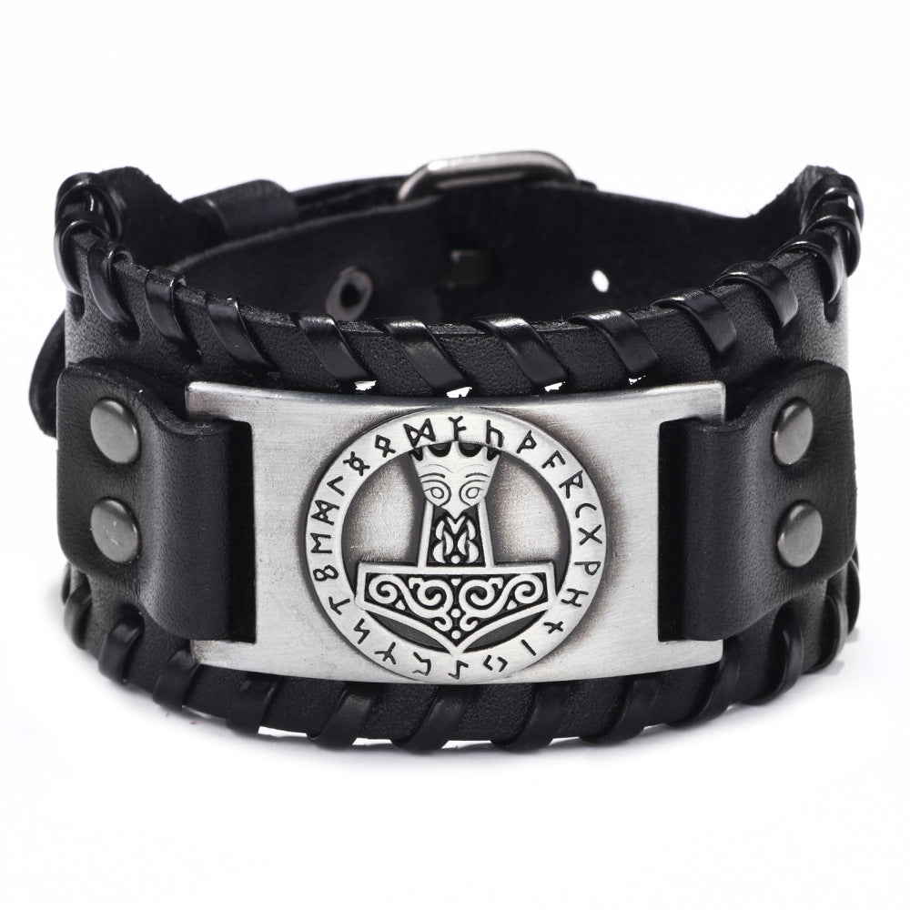 Thorgils Thor's Hammer - The Nevermore Gothic Bracelet Leather