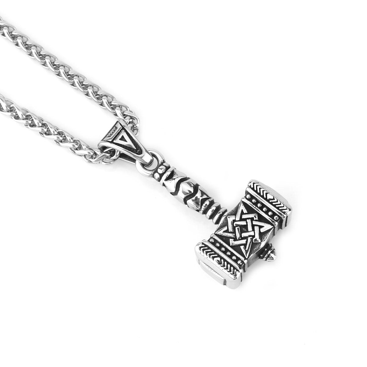 Thunderstrike Mallet - The Nevermore Gothic Viking Norse Stainless Steel Pendant Necklace