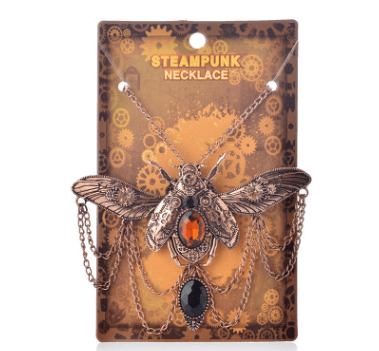 Time-honored Beetle - The Nevermore Steampunk Pendant Necklace