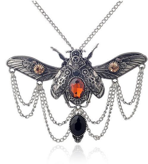 Time-honored Beetle - The Nevermore Steampunk Pendant Necklace