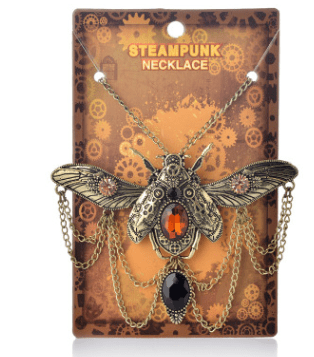 Time-honored Beetle - The Nevermore Steampunk Pendant Necklace