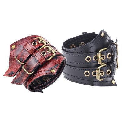 Timeless Retro Armbands - The Nevermore Steampunk Two-layer Leather Bracelet