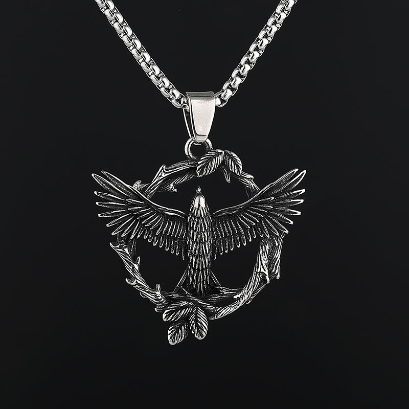 Timeless Sovereign Eagle - The Nevermore Gothic Pendant - Necklace Titanium Steel