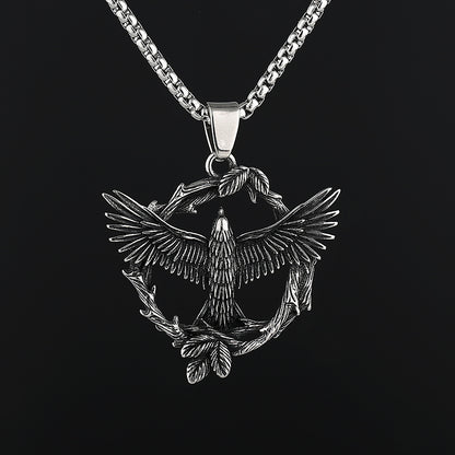 Timeless Sovereign Eagle - The Nevermore Gothic Pendant - Necklace Titanium Steel