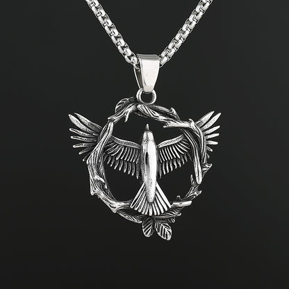 Timeless Sovereign Eagle - The Nevermore Gothic Pendant - Necklace Titanium Steel