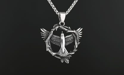 Timeless Sovereign Eagle - The Nevermore Gothic Pendant - Necklace Titanium Steel