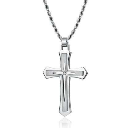 Titan Crest - The Nevermore Titanium Steel Cross For Men