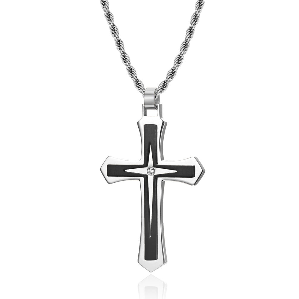 Titan Crest - The Nevermore Titanium Steel Cross For Men