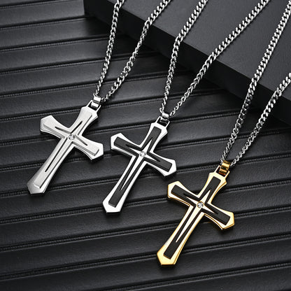 Titan Crest - The Nevermore Titanium Steel Cross For Men