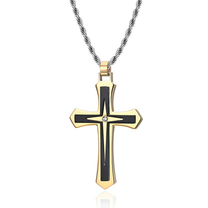 Titan Crest - The Nevermore Titanium Steel Cross For Men