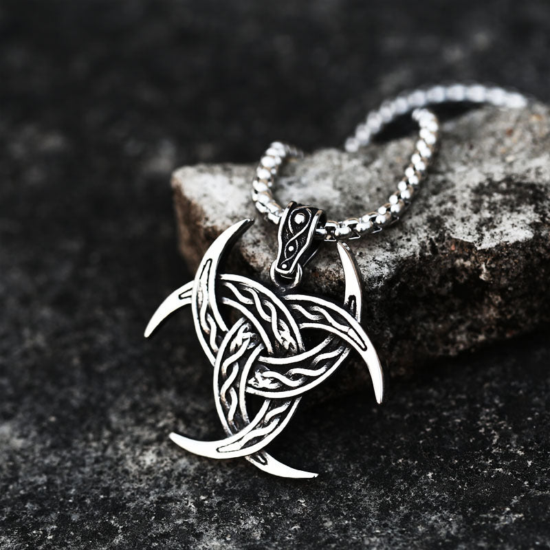 Triquetra Titanium Steel - The Nevermore Gothic Pendant