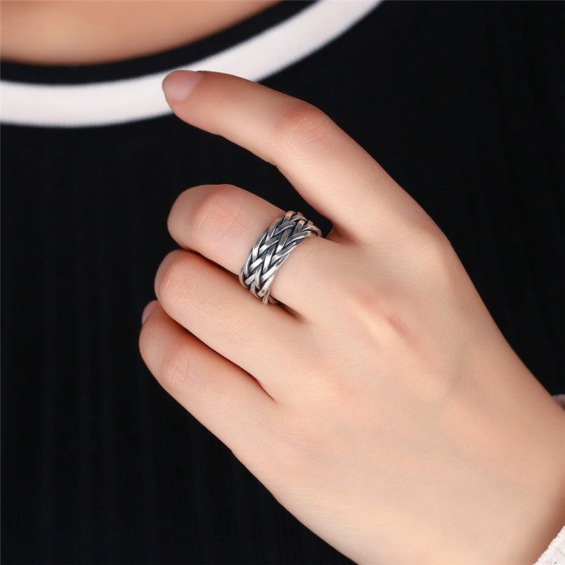 Twist Woven - The Nevermore Ring Silver