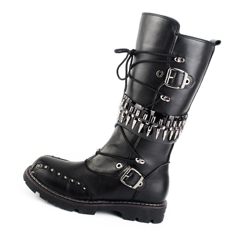 Ulysses - The Nevermore Gothic Steampunk Motorcycle Boots for Men