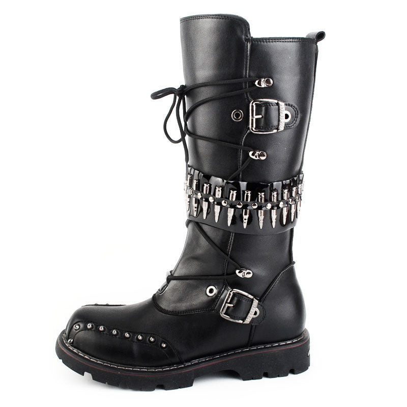 Ulysses - The Nevermore Gothic Steampunk Motorcycle Boots for Men