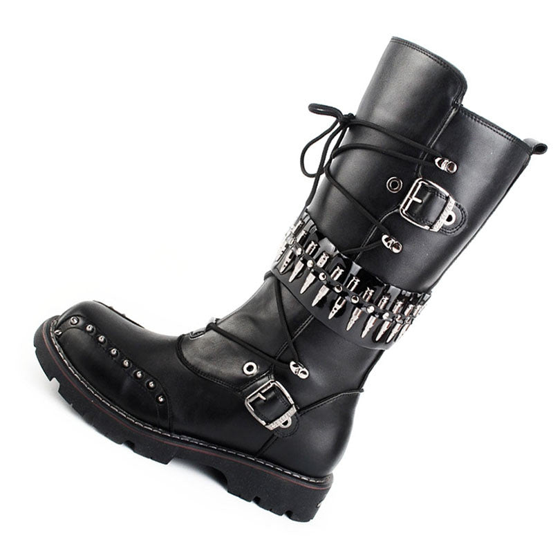 Ulysses - The Nevermore Gothic Steampunk Motorcycle Boots for Men