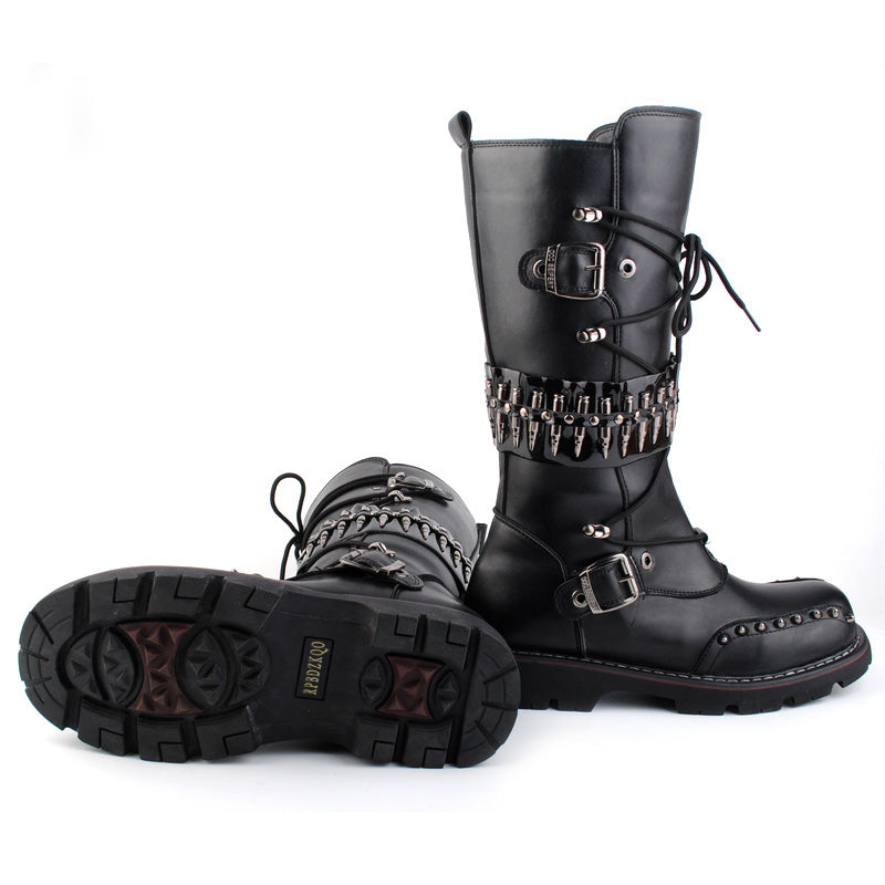 Ulysses - The Nevermore Gothic Steampunk Motorcycle Boots for Men