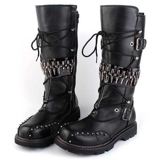 Ulysses - The Nevermore Gothic Steampunk Motorcycle Boots for Men