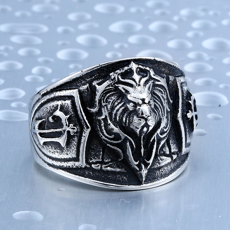 Urban Knight - The Nevermore Men's Lion Ring